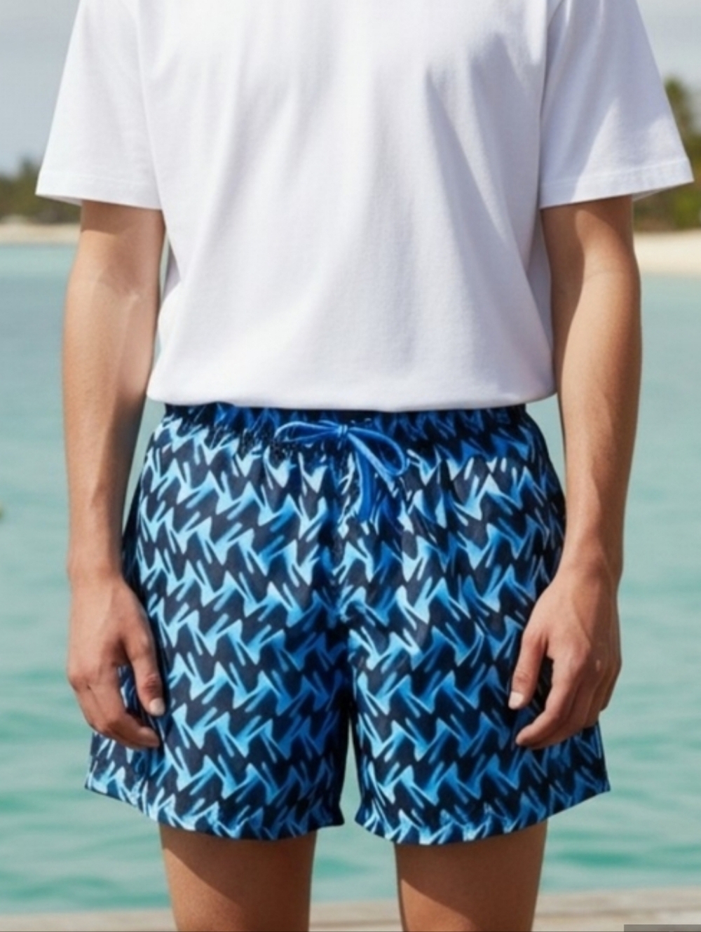 Speedo Men's Swimming Trunks Black Blue #SHO6